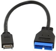 🔌 goliton usb 3.1 front panel header to usb 3.0 20pin header extension cable 20cm - compatible with asus motherboard for improved seo logo