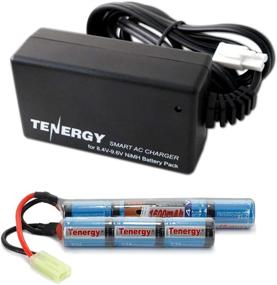 img 4 attached to 🔋 Tenergy 8.4V Airsoft Battery 1600mAh NiMH Nunchuck Battery with Mini Tamiya Connector for M4 Rifle Airsoft Gun + 8.4V-9.6V NiMH Battery Charger with Mini Tamiya Connector and Standard Tamiya Adaptor