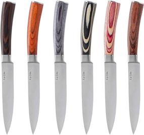 img 4 attached to 6-Piece Steak Knives Set with Straight Edge, Non-Serrated 🔪 Blades in Pakka Wood Handles - Presented in a Gift Box