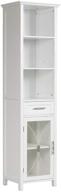 🏺 elegant delaney linen cabinet with 1 drawer and 3 open shelves in white - perfect for home fashions logo