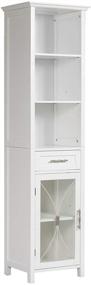 img 4 attached to 🏺 Elegant Delaney Linen Cabinet with 1 Drawer and 3 Open Shelves in White - Perfect for Home Fashions