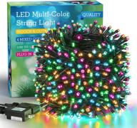 🎄 quntis 164ft 500 led christmas tree lights, multicolored xmas string lights for indoor/outdoor décor, 8 modes fairy twinkle lights for home garden wedding party valentine's day логотип