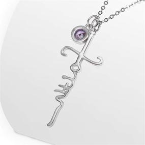 img 2 attached to Necklace Sterling Religious Pendant Zirconia