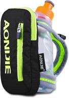 🏃 aonijie handheld water bottle for running - 250ml sports bottle with handheld strap hydration pack (black): stay hydrated and run with ease логотип