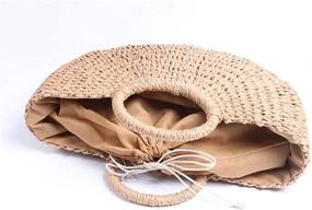 img 1 attached to Women Bamboo Crochet Shoulder Summer Women's Handbags & Wallets