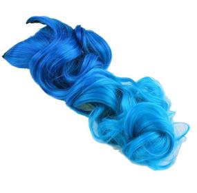 img 1 attached to 💙 AGPtek 26 "Enstyle Supreme Neon Tangle Curly 100% Human Color Hair Extension Ponytail в темно-синем и королевском синем цвете - преображайте свой образ!