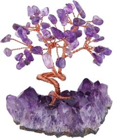 img 3 attached to 💰 Enhance Wealth and Luck with Rockcloud Natural Crystal Tree Stones Chips Money Tree, Featuring Amethyst Base for Home Decoration