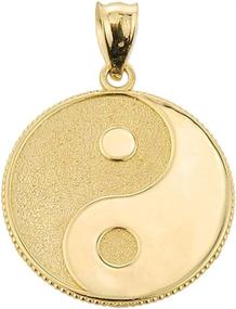 img 1 attached to Good Luck Charms Milgrain Edged Yin Yang Women's Jewelry