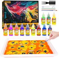 upgrade 12 color marbling painting activities logo