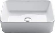 🚽 kraus kcv-121 ceramic bathroom sink in white, rectangular shape for enhanced seo logo