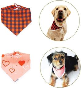 img 2 attached to 🐾 RUFF PAWS Dog Bandana Scarf - Set of 4, 100% Polyester Handkerchiefs for Small, Medium, and Large Dogs, Cute Accessories for Boy and Girl Dogs, Ideal for Holiday, Birthday, and Travel