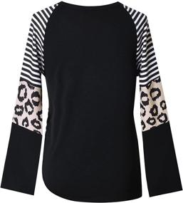 img 3 attached to 🐆 Stylish Mirawise Leopard Stripes Sleeve Drawstring Girls' Clothing: Tops, Tees & Blouses for Trendy Fashionistas