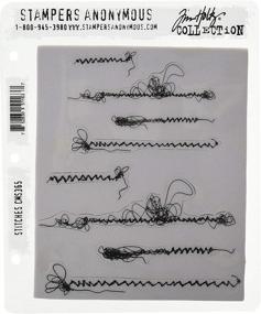 img 2 attached to 👍 Stampers Anonymous CMS365 Tim Holtz Stitches Cling Stamp Set: Review and Buying Guide