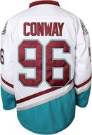 phoneutrix charlie conway #96 mighty ducks custom hockey jersey white green логотип