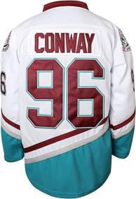 img 4 attached to Phoneutrix Charlie Conway #96 Mighty Ducks Custom Hockey Jersey White Green