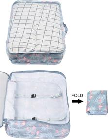 img 3 attached to Vercord Suitcase Organizer Waterproof Flamingo Travel Accessories in Packing Organizers