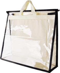 img 4 attached to Dust-Free Clear Handbag Storage Bag: Vercord Purse Organizer with Handle & Zipper