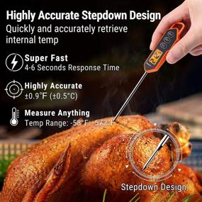 img 1 attached to 🌡️ ThermoPro Digital Instant Read Meat Thermometer: The Ultimate Tool for Grilling, Cooking, and Candy Making with Backlit Display