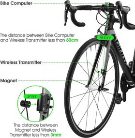 img 3 attached to 🚴 Беспроводной велосипедный одометр-счётчик скорости Cyclespeed - водонепроницаемый велокомпьютер с ЖК-подсветкой и многофункциональным отслеживанием