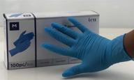 latex-free gen-x nitrile gloves, powder-free, blue, textured, non-sterile - box of 100 logo