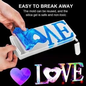 img 2 attached to 🎨 Create Stunning Epoxy Resin Crafts with Richoose 38Pcs DIY Resin Silicone Casting Molds Set and Love Sign Word Heart Shape Mold – Complete with 36Pcs Making Tools for Exquisite Home Table Decor