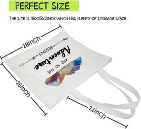 img 3 attached to 👜 Hilarious Novelty Travel Tote Bag: Fun-filled White Canvas Handbag for Women, Girls - Ideal Birthday Gift for Friends!