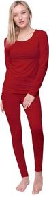 img 4 attached to 🔥 Warm and Cozy Women's Thermal Underwear Set: Outland Soft Fleece Lining 2pc Top & Leggings Long Johns