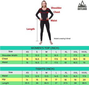 img 1 attached to 🔥 Warm and Cozy Women's Thermal Underwear Set: Outland Soft Fleece Lining 2pc Top & Leggings Long Johns