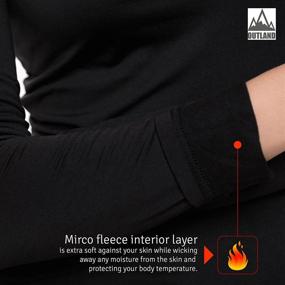 img 2 attached to 🔥 Warm and Cozy Women's Thermal Underwear Set: Outland Soft Fleece Lining 2pc Top & Leggings Long Johns