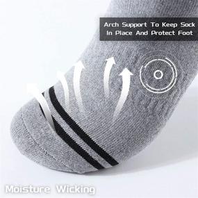 img 2 attached to 🏃 RSZ Men's Cotton Moisture-Wicking Control Heavy Cushion Ankle Low Cut Running Socks