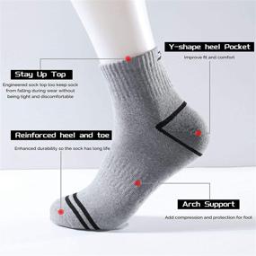 img 3 attached to 🏃 RSZ Men's Cotton Moisture-Wicking Control Heavy Cushion Ankle Low Cut Running Socks