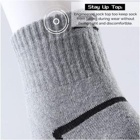 img 1 attached to 🏃 RSZ Men's Cotton Moisture-Wicking Control Heavy Cushion Ankle Low Cut Running Socks