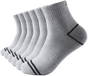 img 4 attached to 🏃 RSZ Men's Cotton Moisture-Wicking Control Heavy Cushion Ankle Low Cut Running Socks