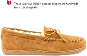 img 3 attached to Men's Minnetonka Golden Sheepskin Hardsole Moccasin Shoes: Uncompromising Comfort and Style