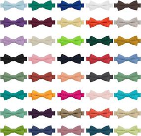 img 1 attached to Jacob Alexander Pretied Banded Adjustable Boys' Accessories : Bow Ties