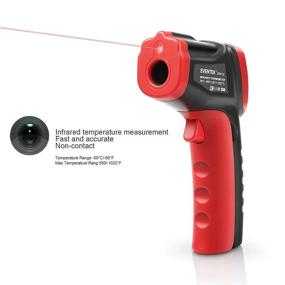 img 2 attached to 🌡️ Infrared Thermometer by Eventek: Temperature Gun, Non-Contact Digital IR Laser Thermometer, -50°C to 550°C (-58°F to 1022°F), Red/Black color option 【For Non-Body Applications】