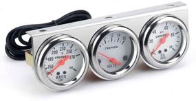 img 4 attached to 📊 Carrfan 2'' Triple Gauge Kit: Enhanced Monitoring with Volt, Water Temp, and Oil Pressure Gauges