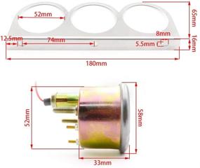 img 2 attached to 📊 Carrfan 2'' Triple Gauge Kit: Enhanced Monitoring with Volt, Water Temp, and Oil Pressure Gauges