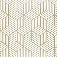 🔶 wenmer 17.71"x118" geometric hexagon peel and stick wallpaper | removable self adhesive vinyl film | shelf paper & drawer liner roll | ideal for home decor логотип