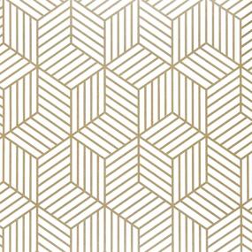 img 4 attached to 🔶 WENMER 17.71"x118" Geometric Hexagon Peel and Stick Wallpaper | Removable Self Adhesive Vinyl Film | Shelf Paper & Drawer Liner Roll | Ideal for Home Decor