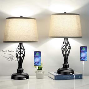 img 4 attached to Control Dimmable Nightstand Daylight Included Lighting & Ceiling Fans for Lamps & Shades