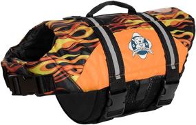 img 4 attached to Fido Pet Products Paws Aboard Dog Life Jacket, Small, Racing Flames