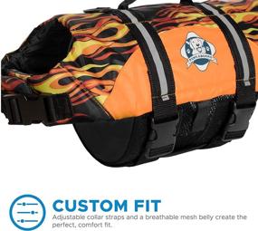 img 1 attached to Fido Pet Products Paws Aboard Dog Life Jacket, Small, Racing Flames