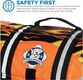 img 3 attached to Fido Pet Products Paws Aboard Dog Life Jacket, Small, Racing Flames