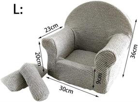 img 1 attached to 📷 Newborn Photography Props: Soft Baby Sofa with 2 Cushion, Sofa Photo Suit - Ideal for Newborn Photography Shoots, Studio Essential Accessories