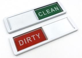 img 4 attached to 🧼 Dishwasher Clean Dirty Magnet Sign Indicator in White - Easily Determine Clean or Dirty Dishes - Home Medley