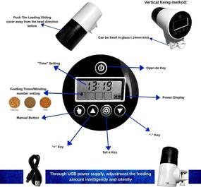 img 1 attached to 🐟 All By Daddy Automatic Fish Feeder: USB Charger, Rechargeable Timer, Daily & Vacation Aquarium Food Dispenser