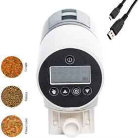 img 2 attached to 🐟 All By Daddy Automatic Fish Feeder: USB Charger, Rechargeable Timer, Daily & Vacation Aquarium Food Dispenser