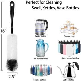 img 1 attached to 🧼 Bottle Brush Cleaner 5 Pack: Ultimate Cleaning Set for All Diameters & Sizes - Long Brushes for Water Bottles, Straws, and Kitchen Scrubbing