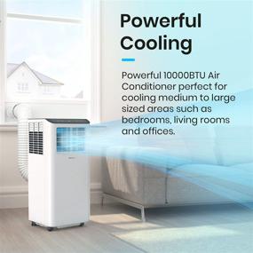 img 1 attached to 🌬️ Pro Breeze 10,000 BTU Portable Smart Air Conditioner - 1130W with 4-in-1 Function, 300 Sq Ft Coverage, 24 Hour Timer & Window Venting Kit - Powerful AC Unit with Wifi & App Control